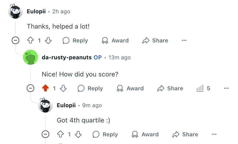 Screenshot of a Reddit comment on r/CASPerTest recommending CasperPractice.